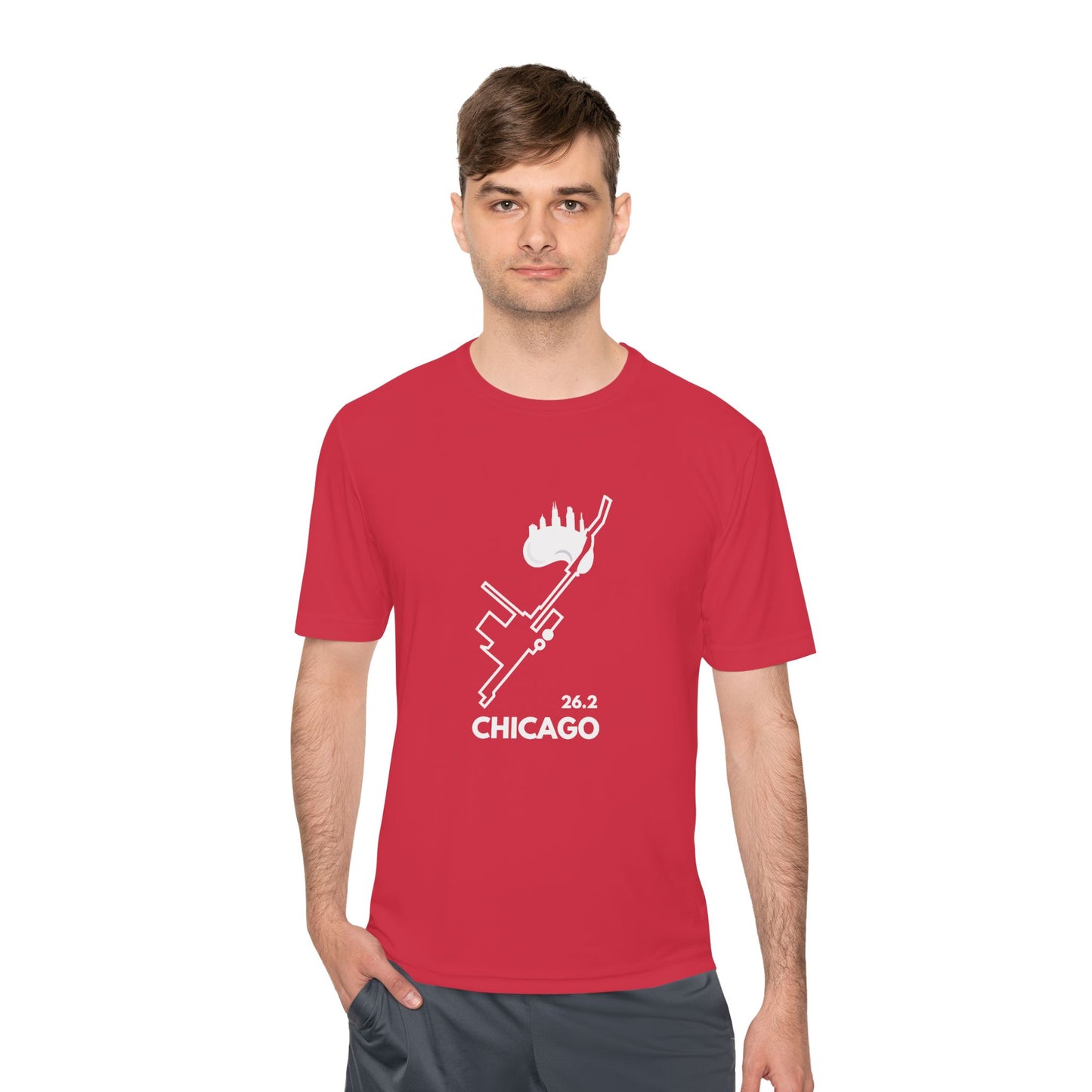 CHICAGO MARATHON ROUTE 26.2 *Premium Athletic T-Shirt W