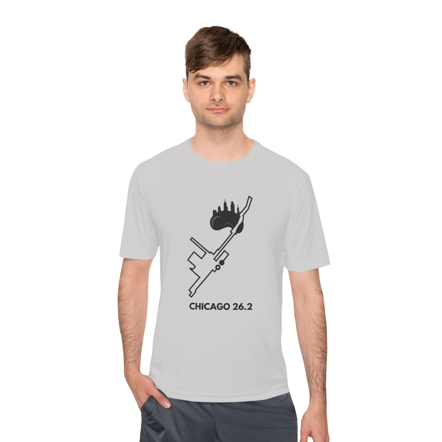 CHICAGO MARATHON ROUTE 26.2 *Premium Athletic T-Shirt