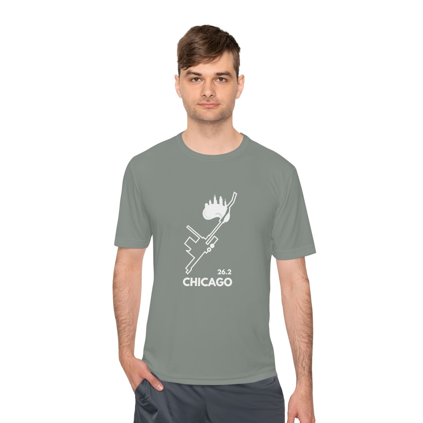 CHICAGO MARATHON ROUTE 26.2 *Premium Athletic T-Shirt W