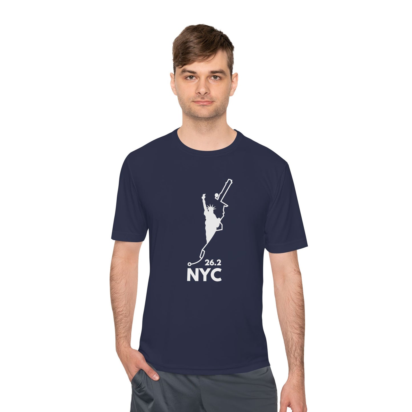 NYC MARATHON ROUTE 26.2 *Premium Athletic T-Shirt W