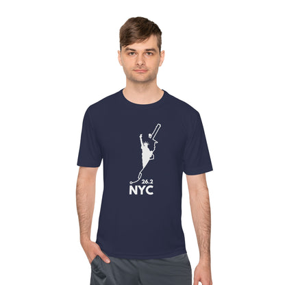 NYC MARATHON ROUTE 26.2 *Premium Athletic T-Shirt W