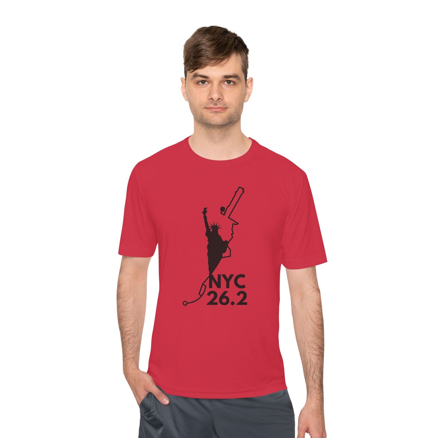 NYC MARATHON ROUTE 26.2 *Premium Athletic T-Shirt