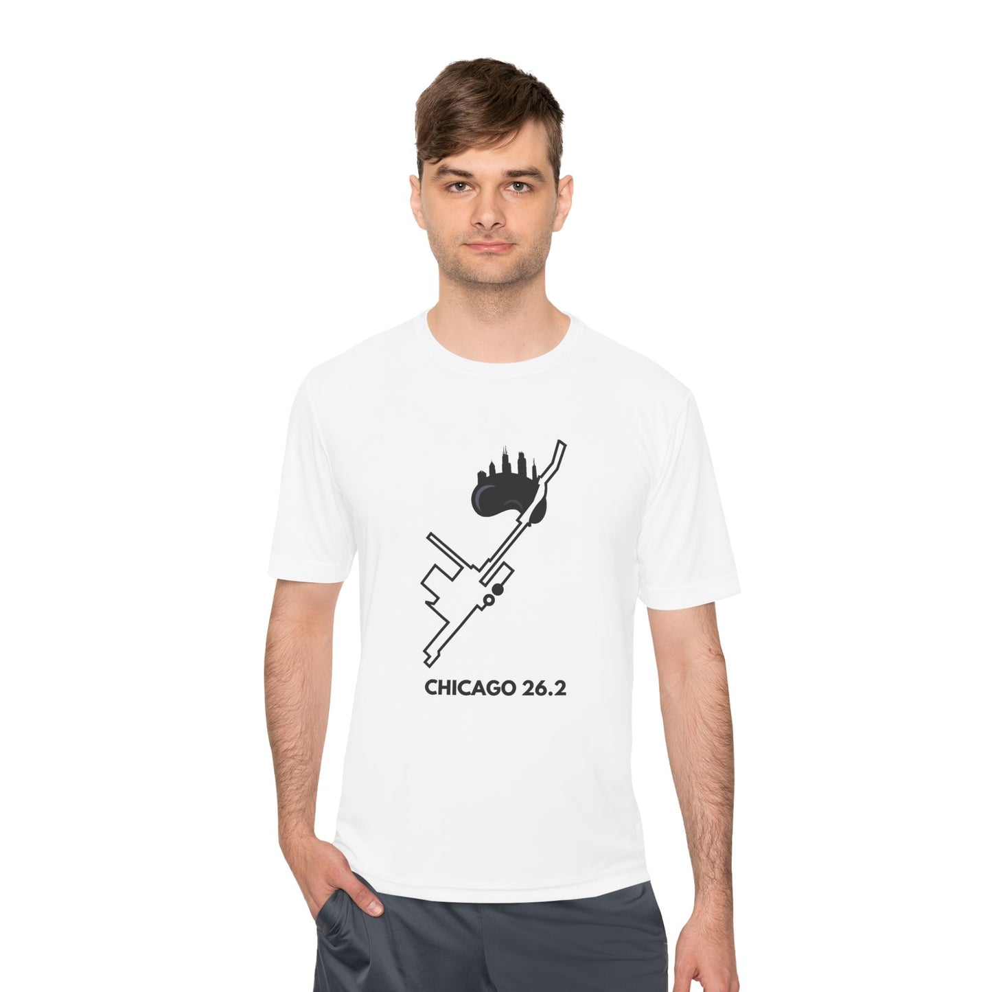 CHICAGO MARATHON ROUTE 26.2 *Premium Athletic T-Shirt