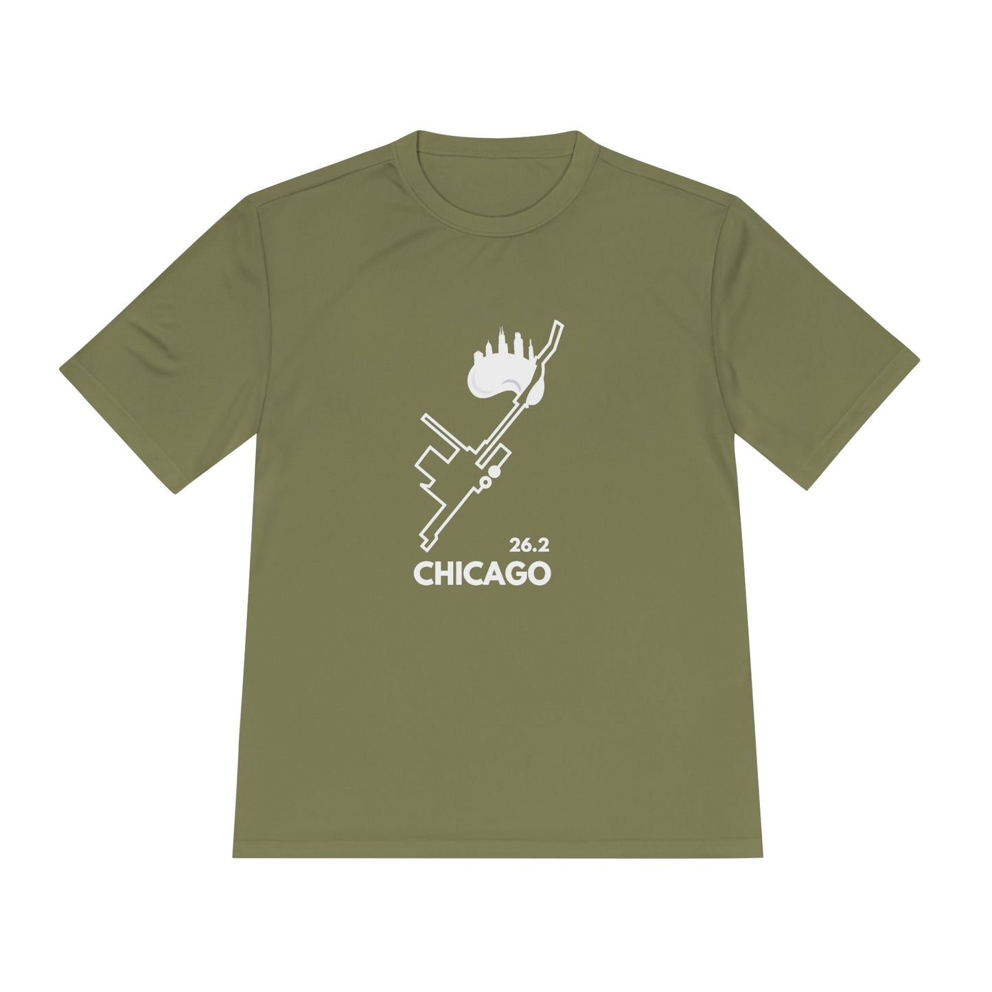 CHICAGO MARATHON ROUTE 26.2 *Premium Athletic T-Shirt W