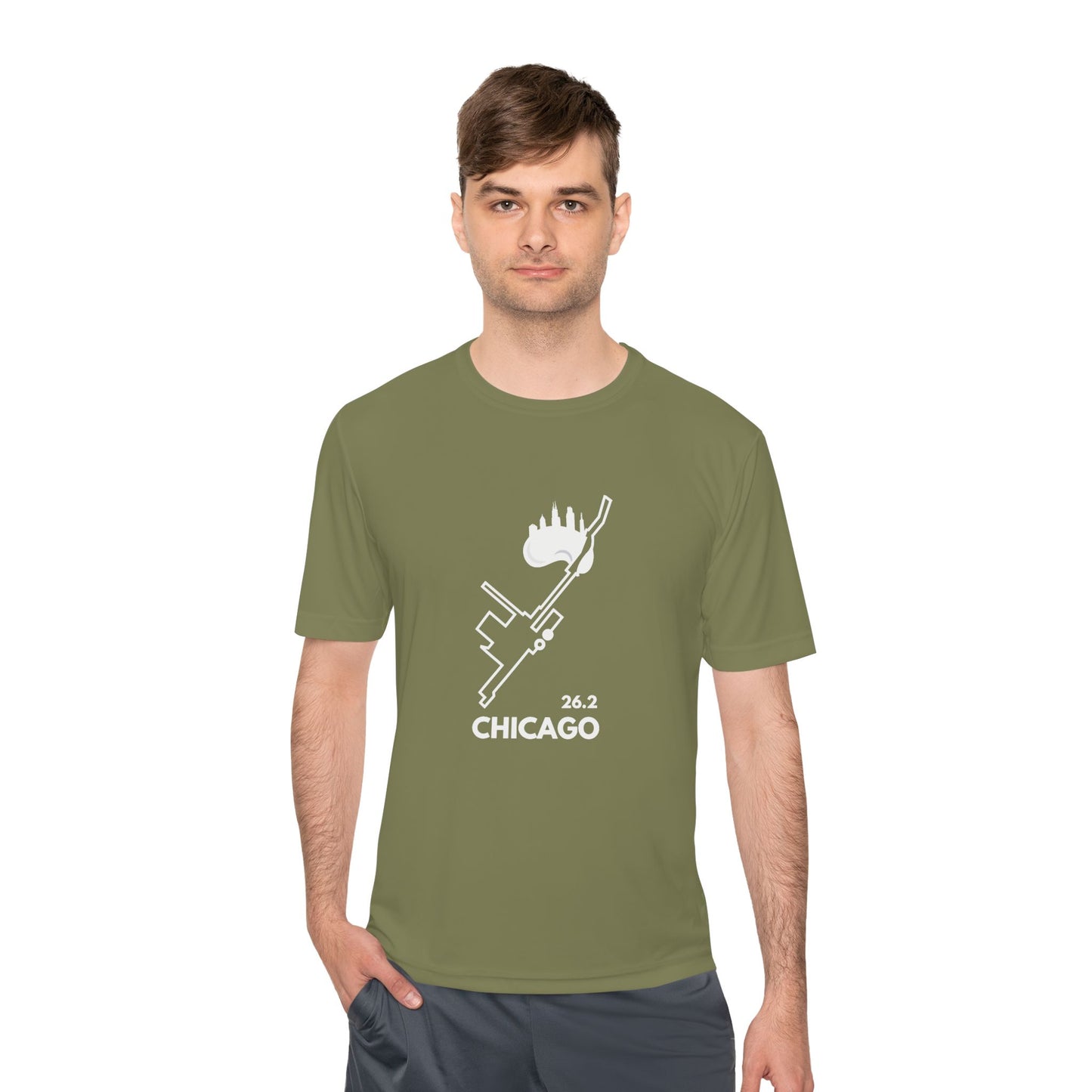 CHICAGO MARATHON ROUTE 26.2 *Premium Athletic T-Shirt W
