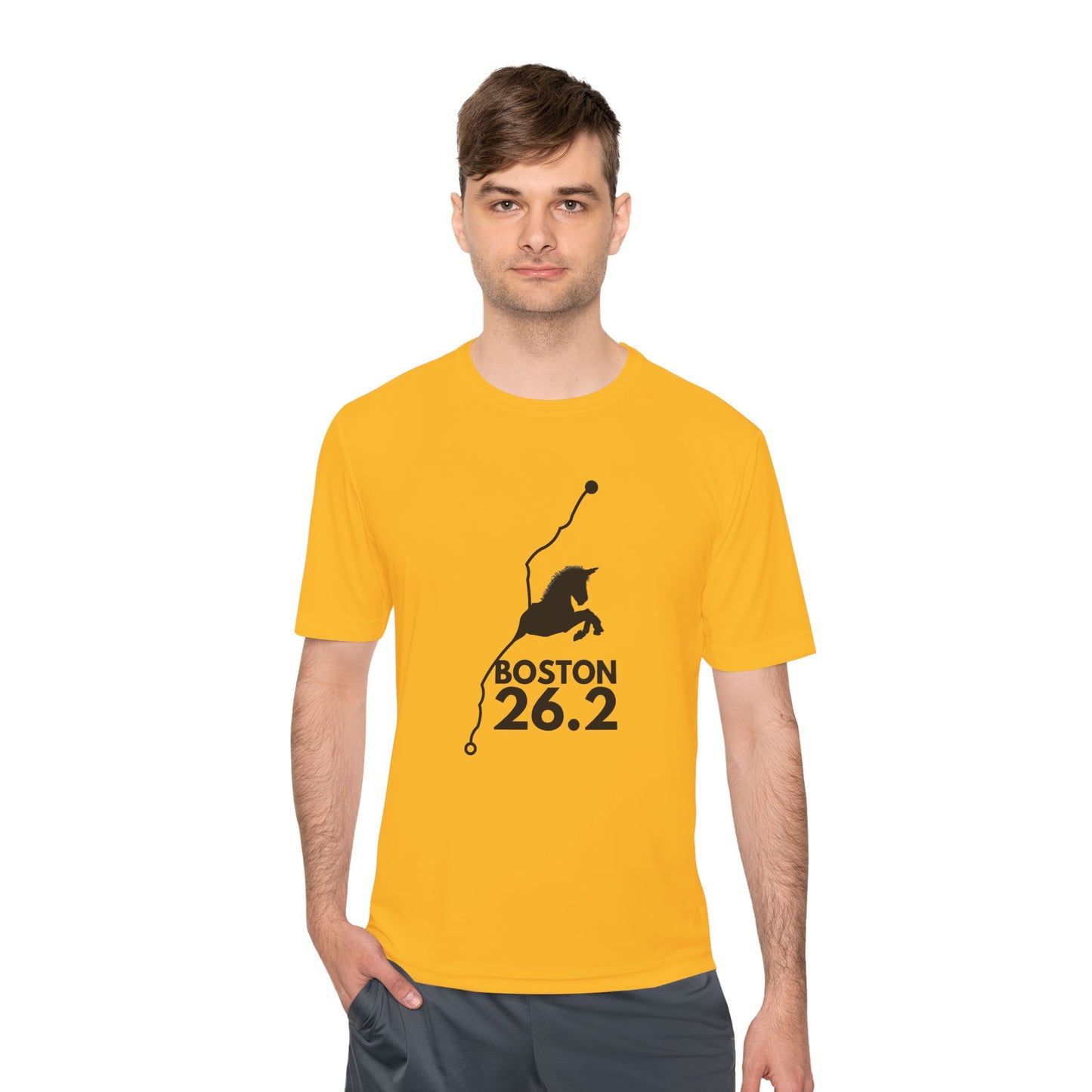 BOSTON MARATHON ROUTE 26.2 *Premium Athletic T-Shirt