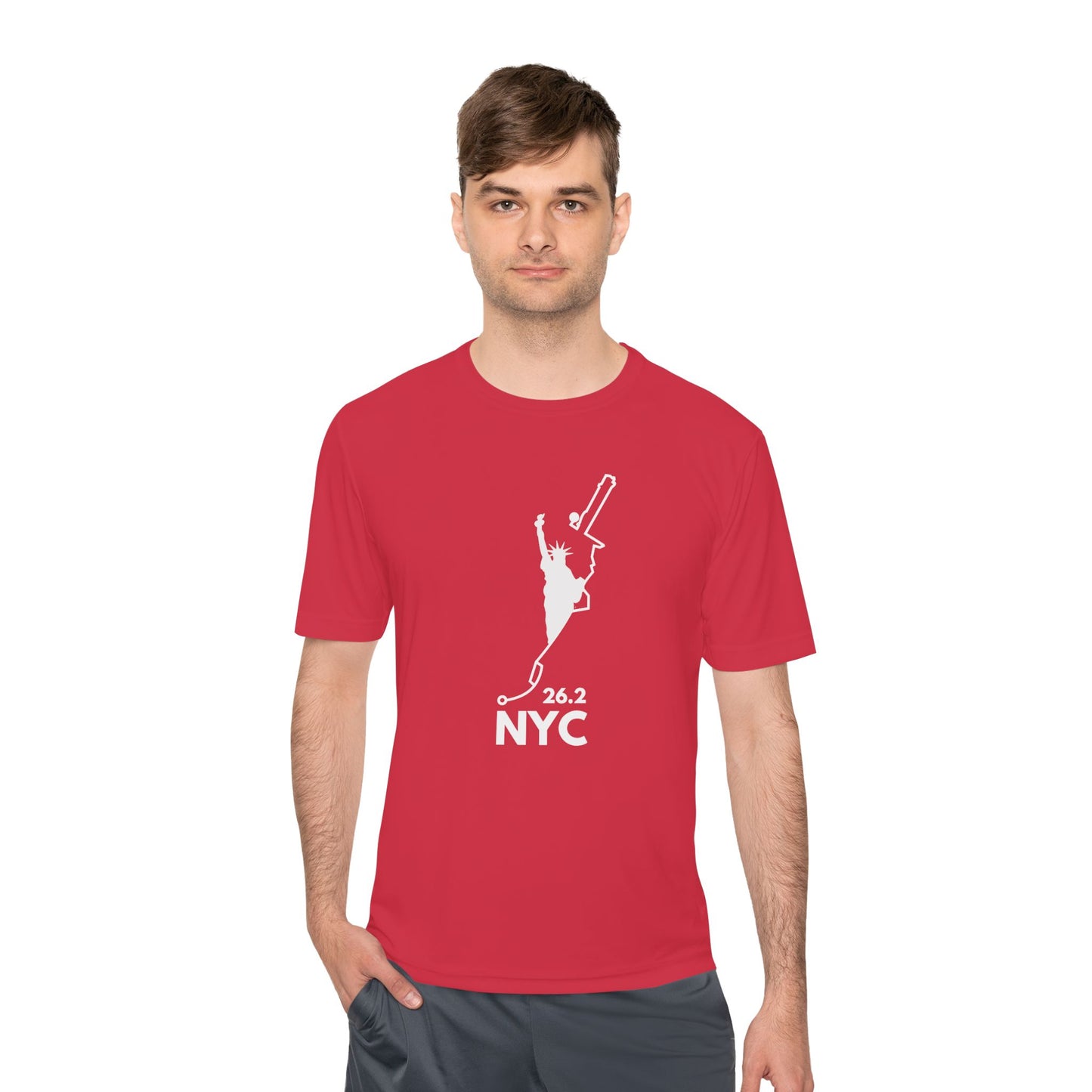 NYC MARATHON ROUTE 26.2 *Premium Athletic T-Shirt W