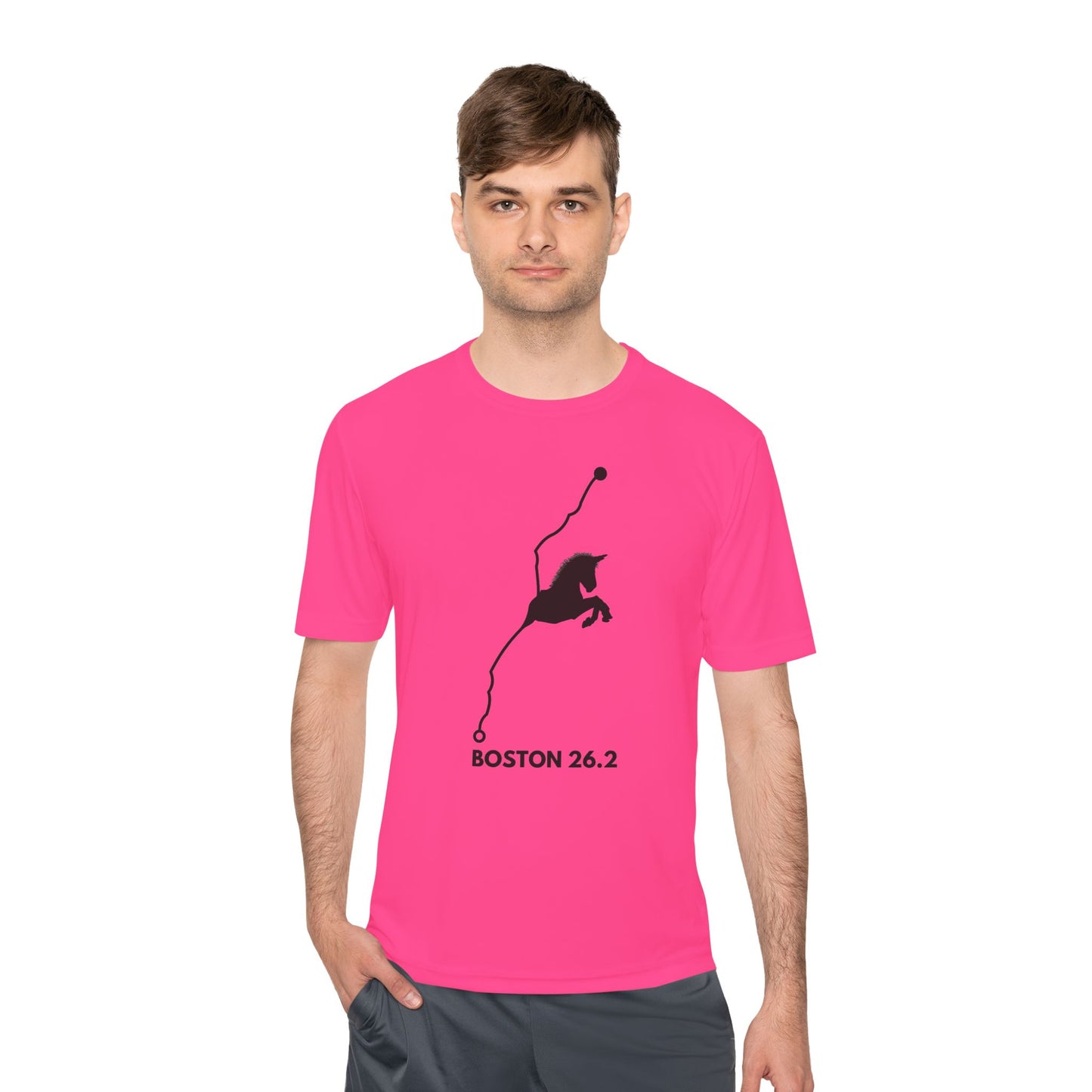 BOSTON MARATHON ROUTE 26.2 *Premium Athletic T-Shirt