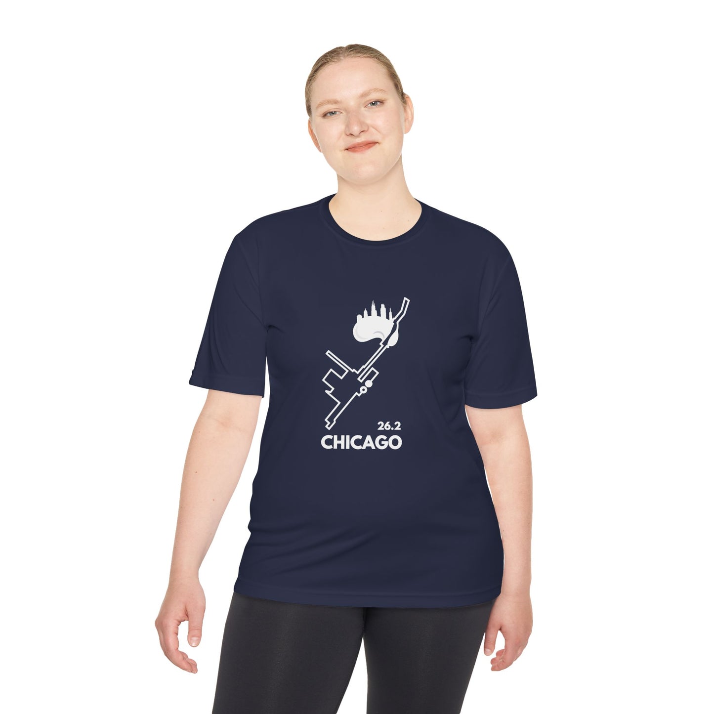 CHICAGO MARATHON ROUTE 26.2 *Premium Athletic T-Shirt W