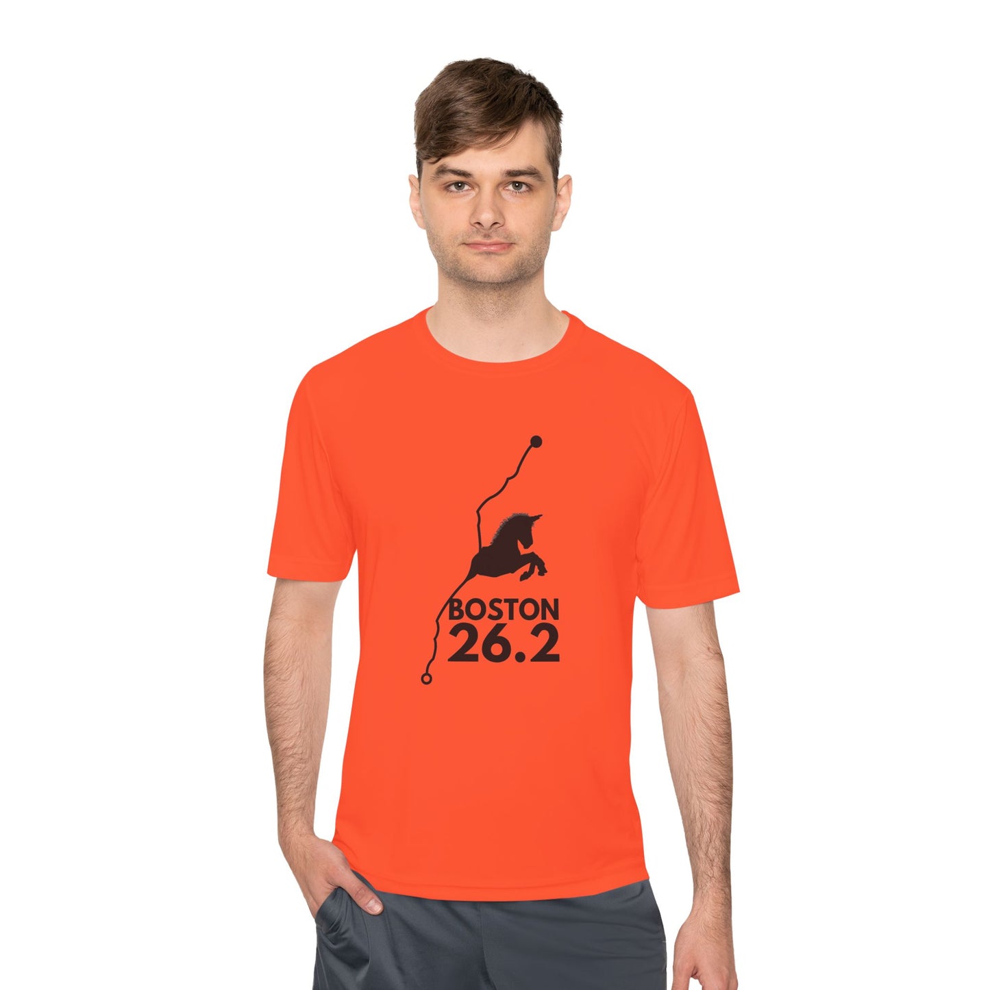 BOSTON MARATHON ROUTE 26.2 *Premium Athletic T-Shirt