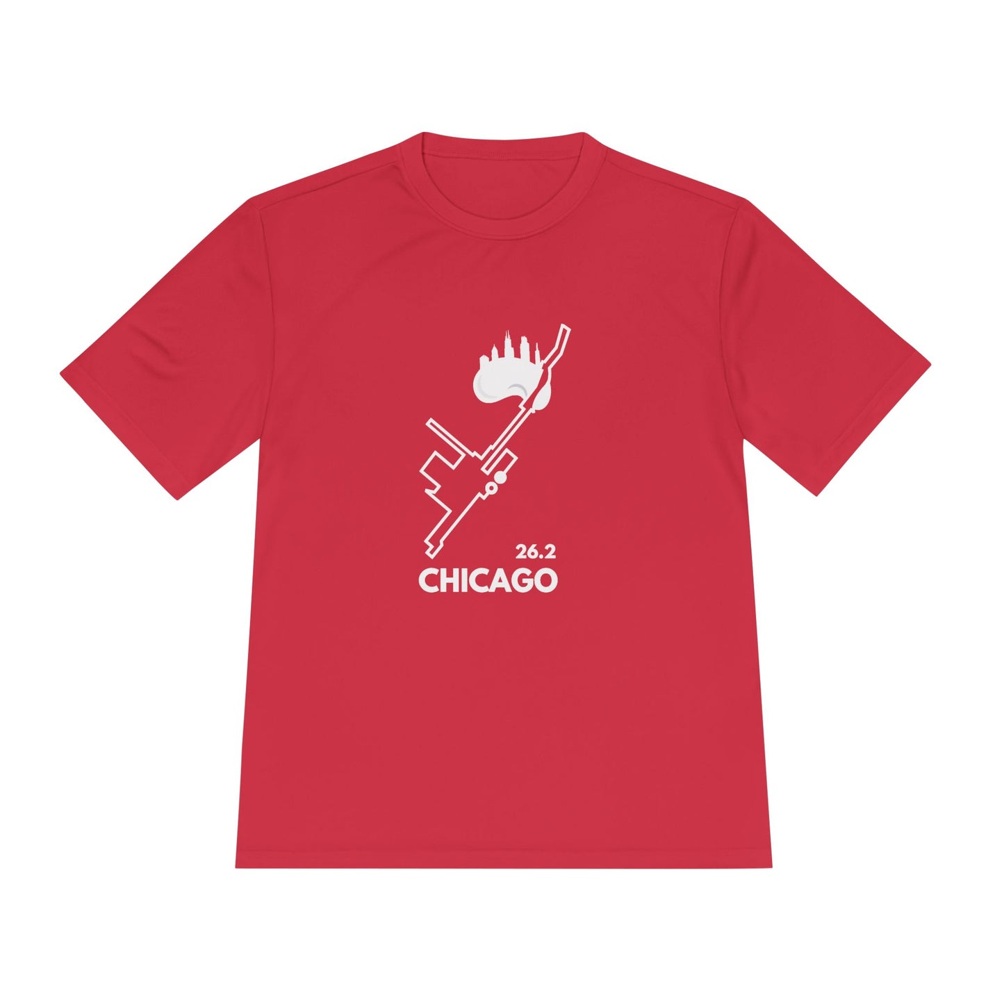 CHICAGO MARATHON ROUTE 26.2 *Premium Athletic T-Shirt W