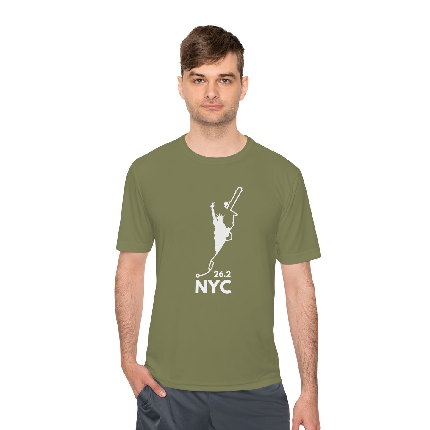 NYC MARATHON ROUTE 26.2 *Premium Athletic T-Shirt W
