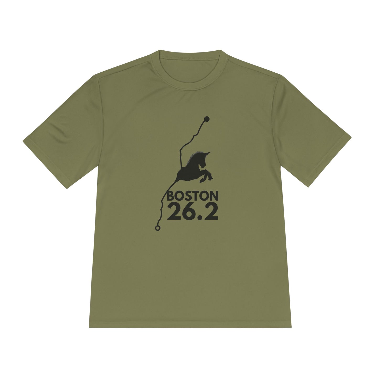 BOSTON MARATHON ROUTE 26.2 *Premium Athletic T-Shirt