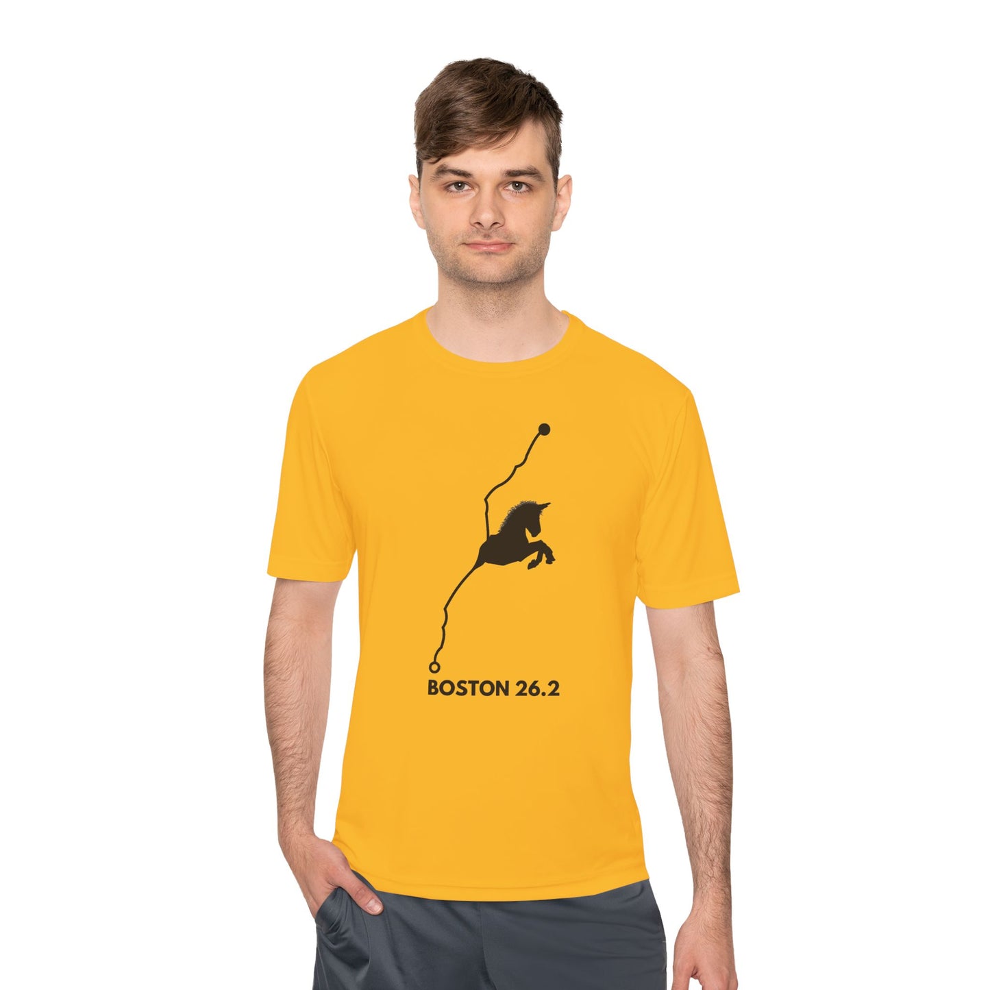 BOSTON MARATHON ROUTE 26.2 *Premium Athletic T-Shirt