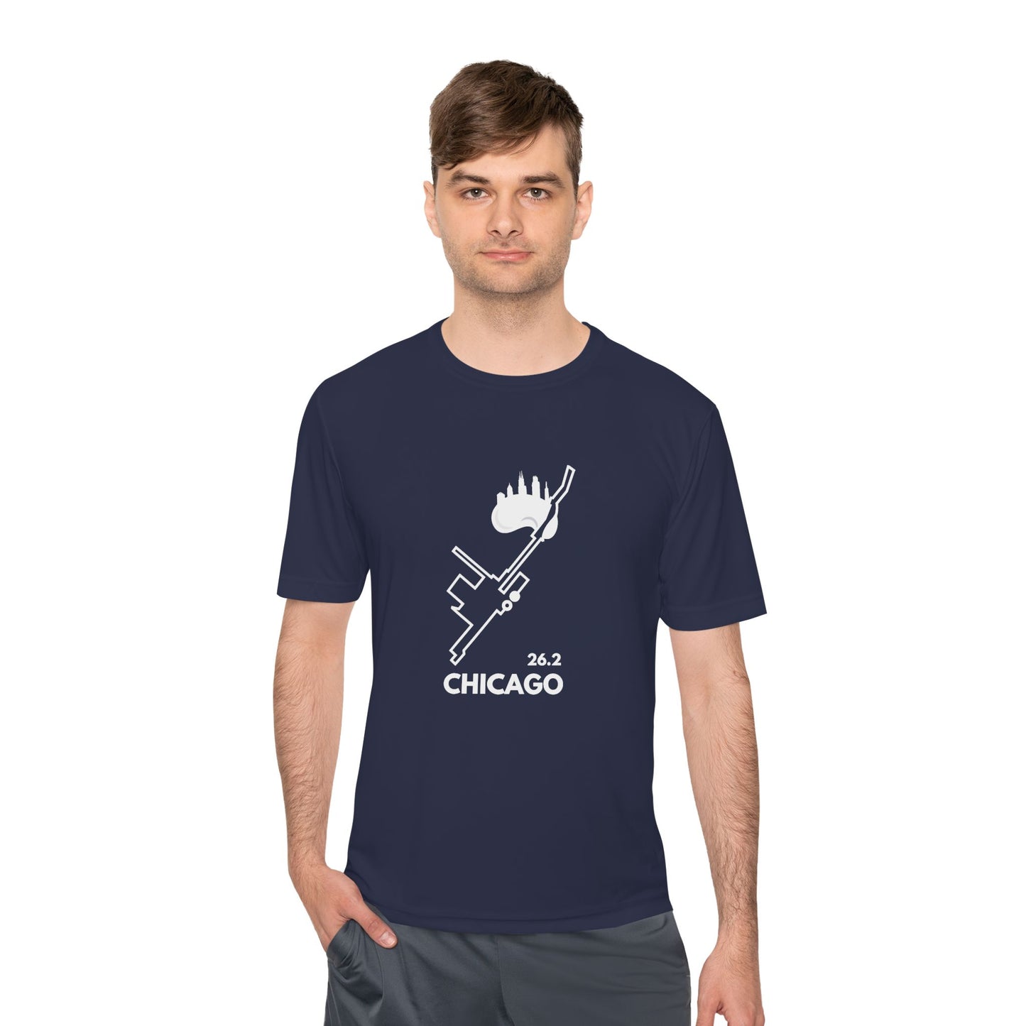 CHICAGO MARATHON ROUTE 26.2 *Premium Athletic T-Shirt W
