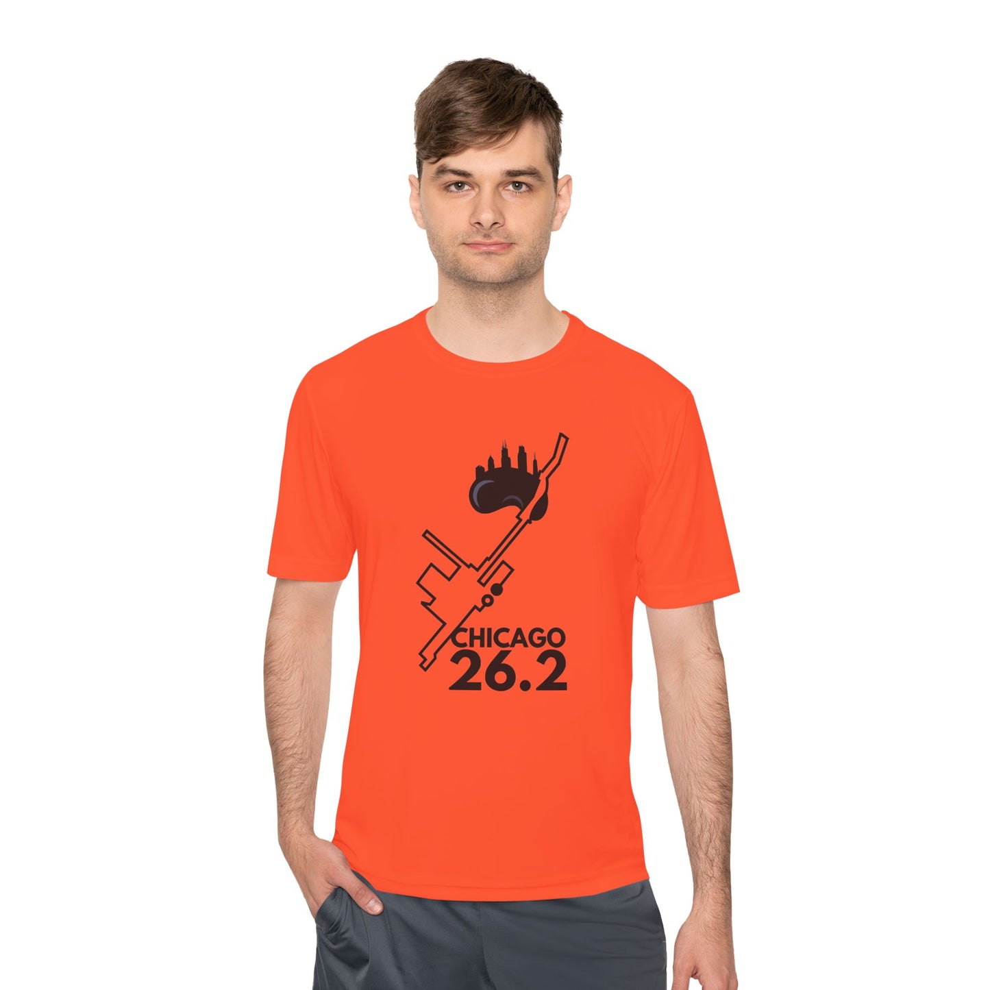 CHICAGO MARATHON ROUTE 26.2 *Premium Athletic T-Shirt