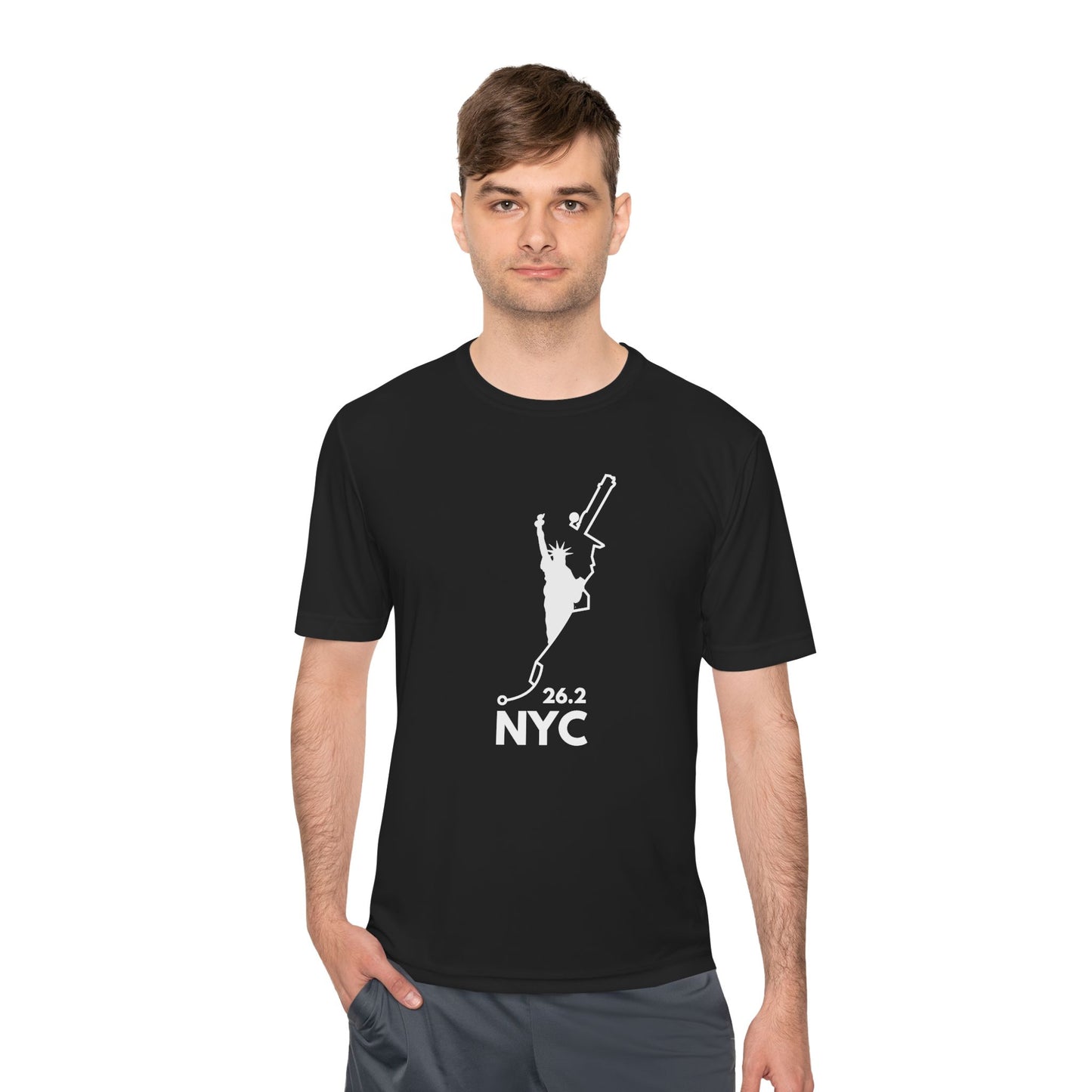 NYC MARATHON ROUTE 26.2 *Premium Athletic T-Shirt W