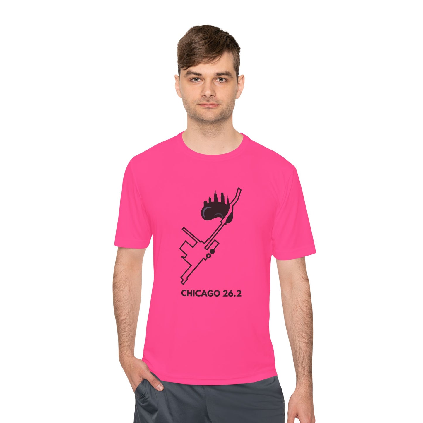 CHICAGO MARATHON ROUTE 26.2 *Premium Athletic T-Shirt