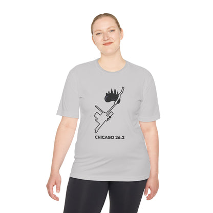 CHICAGO MARATHON ROUTE 26.2 *Premium Athletic T-Shirt