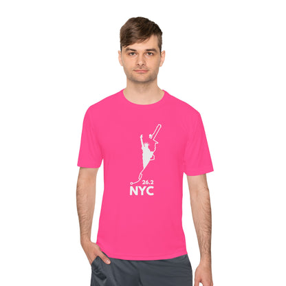 NYC MARATHON ROUTE 26.2 *Premium Athletic T-Shirt W