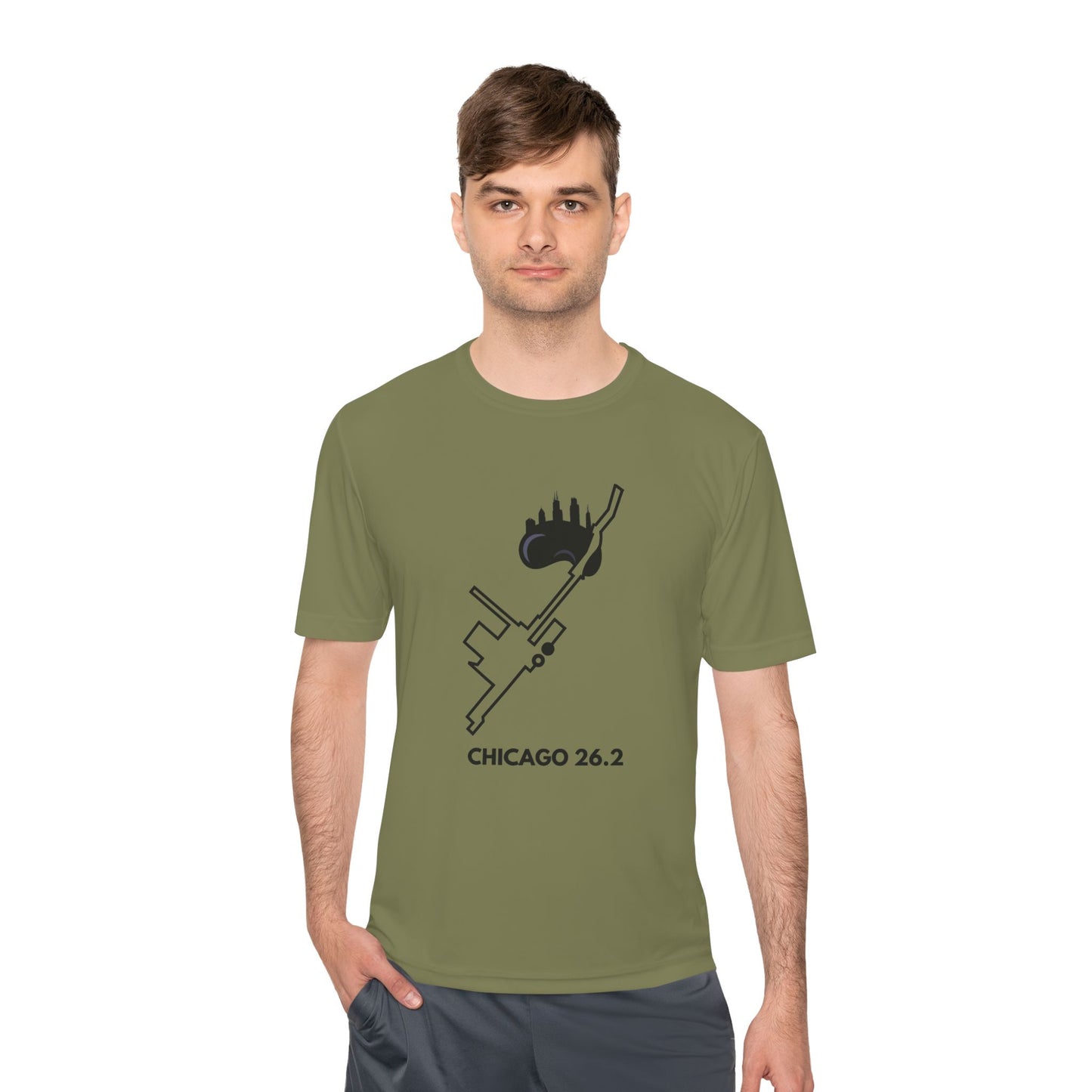 CHICAGO MARATHON ROUTE 26.2 *Premium Athletic T-Shirt