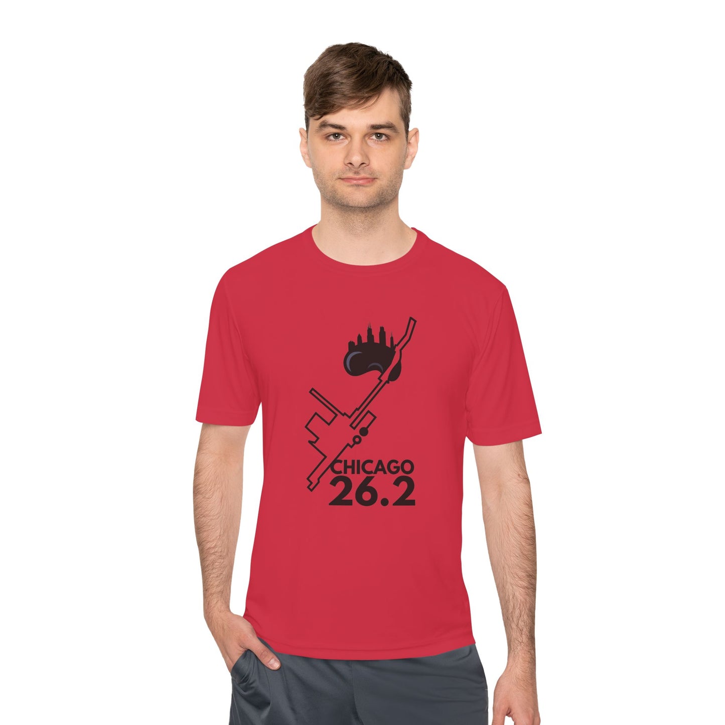 CHICAGO MARATHON ROUTE 26.2 *Premium Athletic T-Shirt