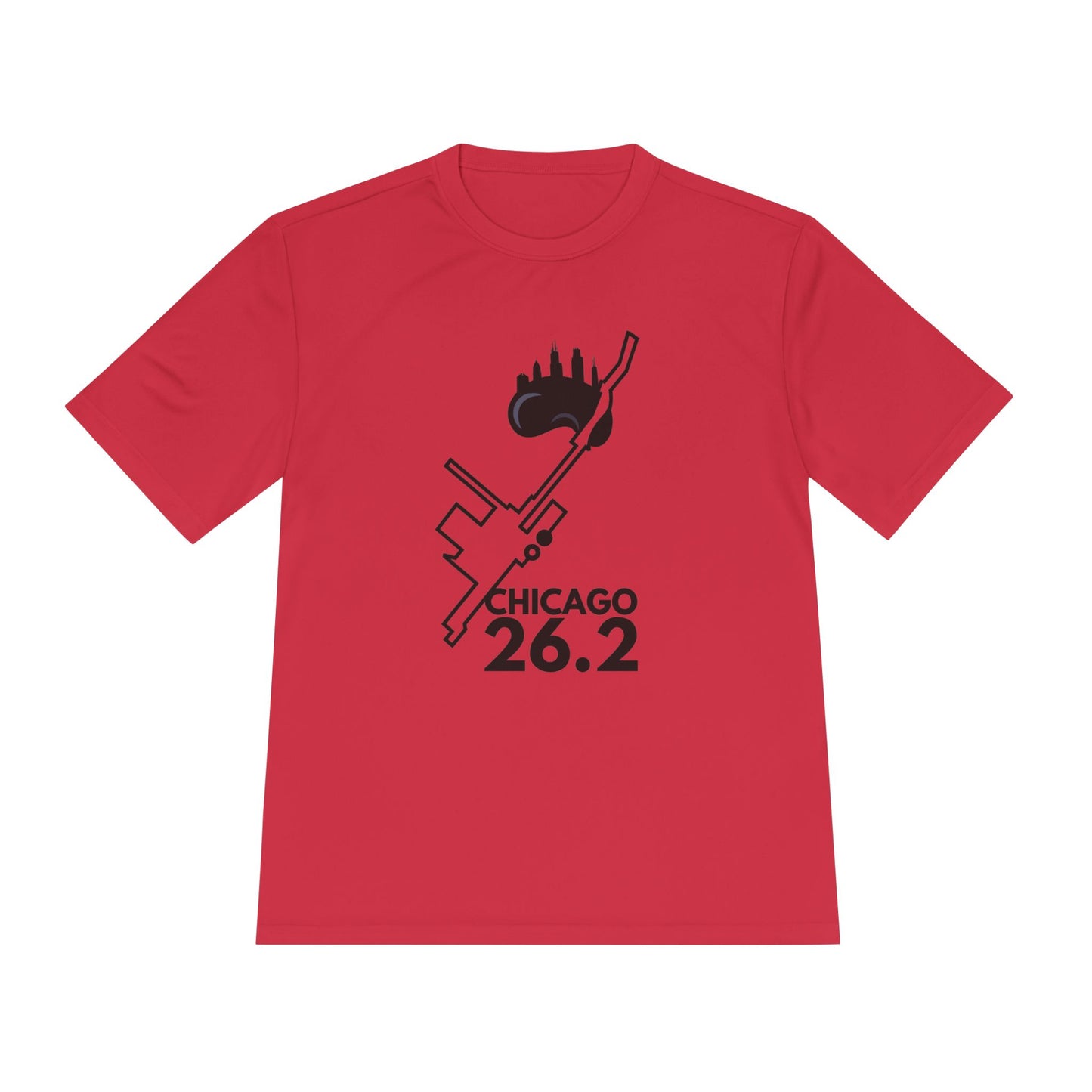 CHICAGO MARATHON ROUTE 26.2 *Premium Athletic T-Shirt