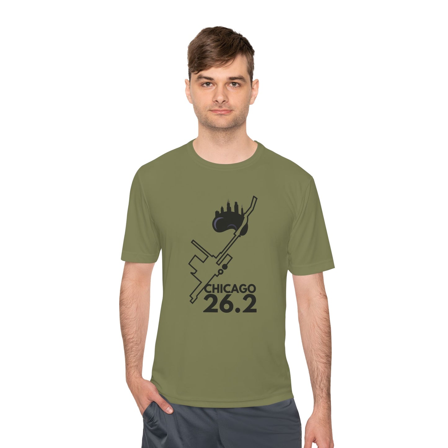 CHICAGO MARATHON ROUTE 26.2 *Premium Athletic T-Shirt