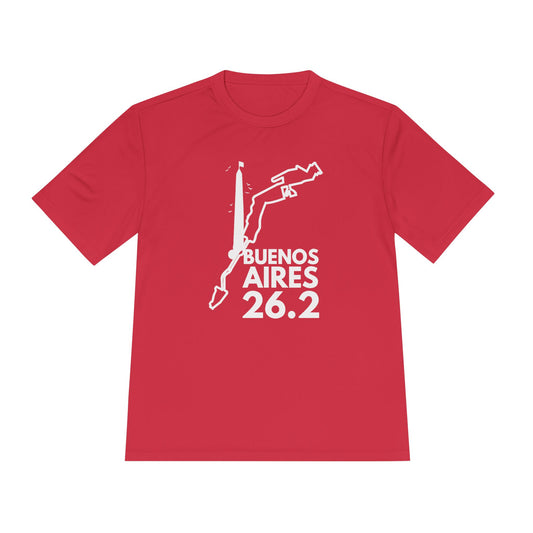 BUENOS AIRES MARATHON ROUTE 26.2 *Premium Athletic T-Shirt (White)