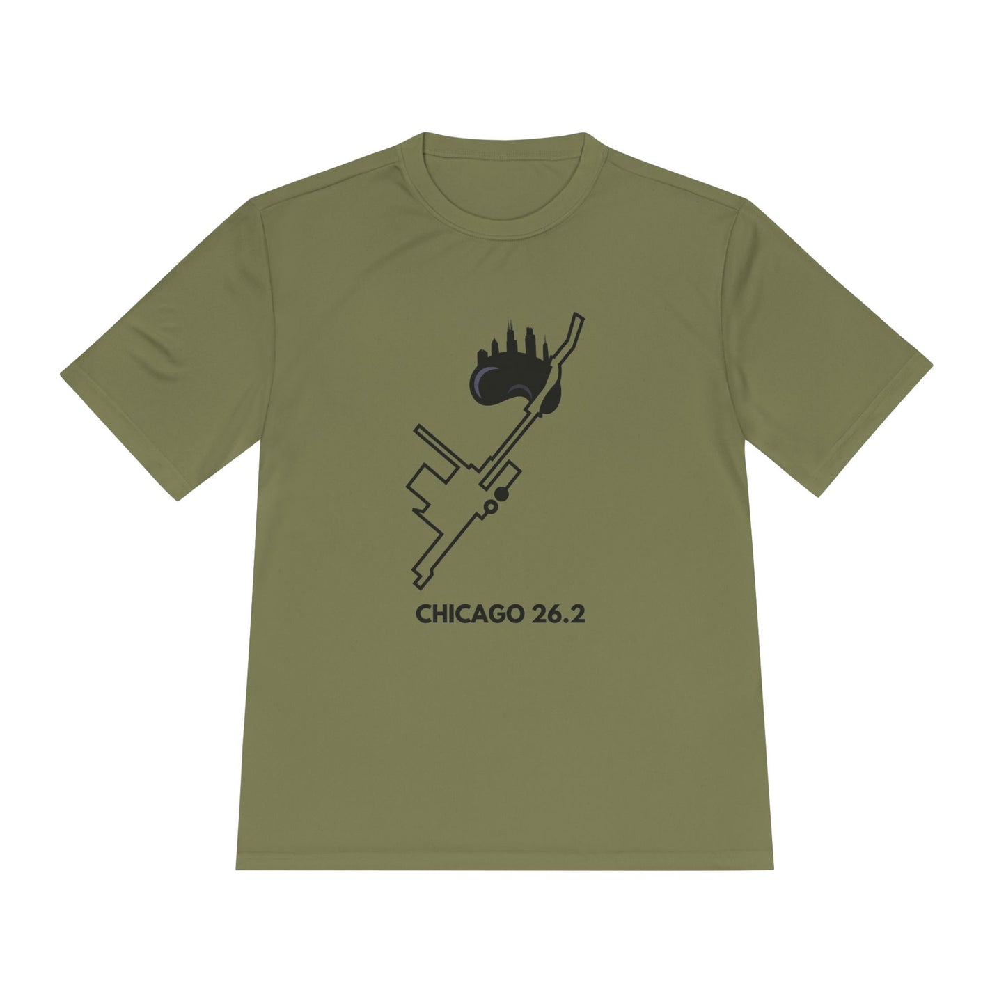 CHICAGO MARATHON ROUTE 26.2 *Premium Athletic T-Shirt