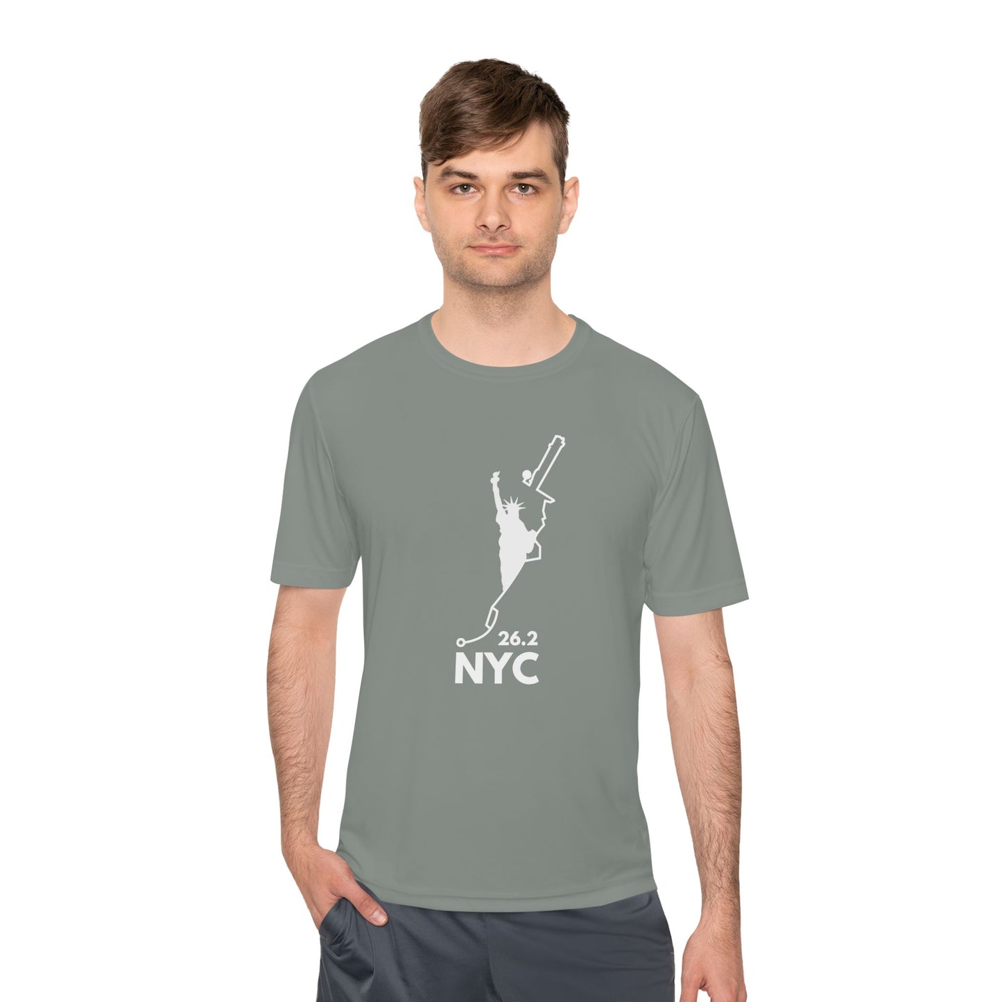 NYC MARATHON ROUTE 26.2 *Premium Athletic T-Shirt W
