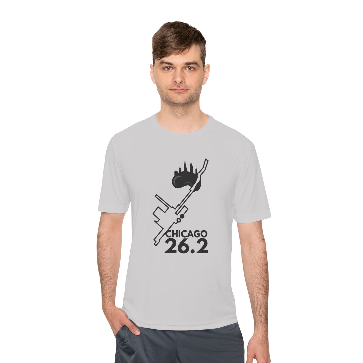 CHICAGO MARATHON ROUTE 26.2 *Premium Athletic T-Shirt
