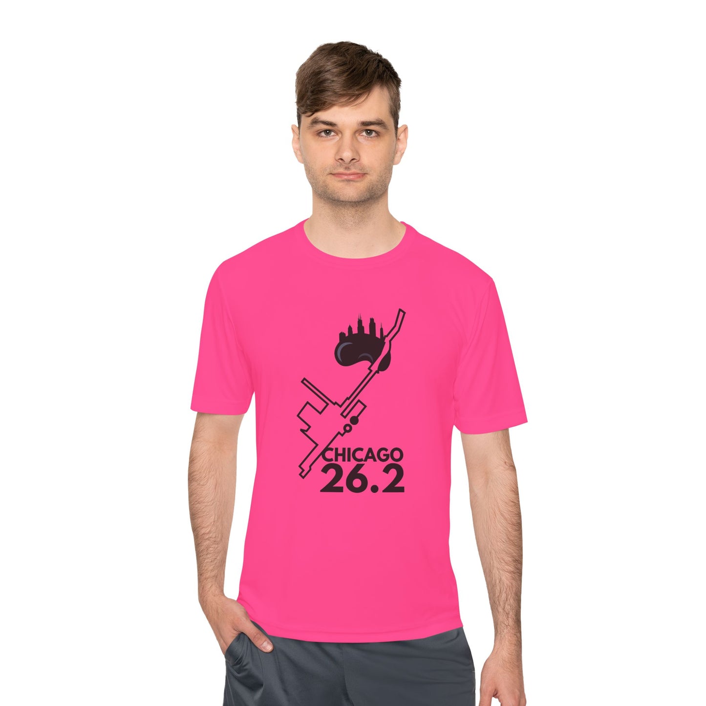 CHICAGO MARATHON ROUTE 26.2 *Premium Athletic T-Shirt