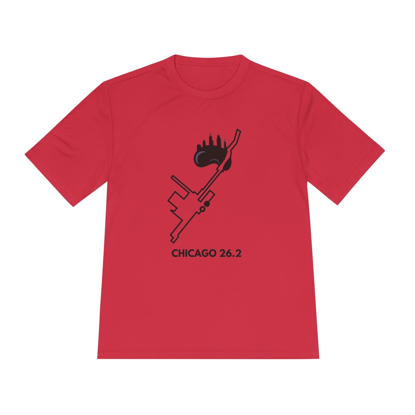 CHICAGO MARATHON ROUTE 26.2 *Premium Athletic T-Shirt